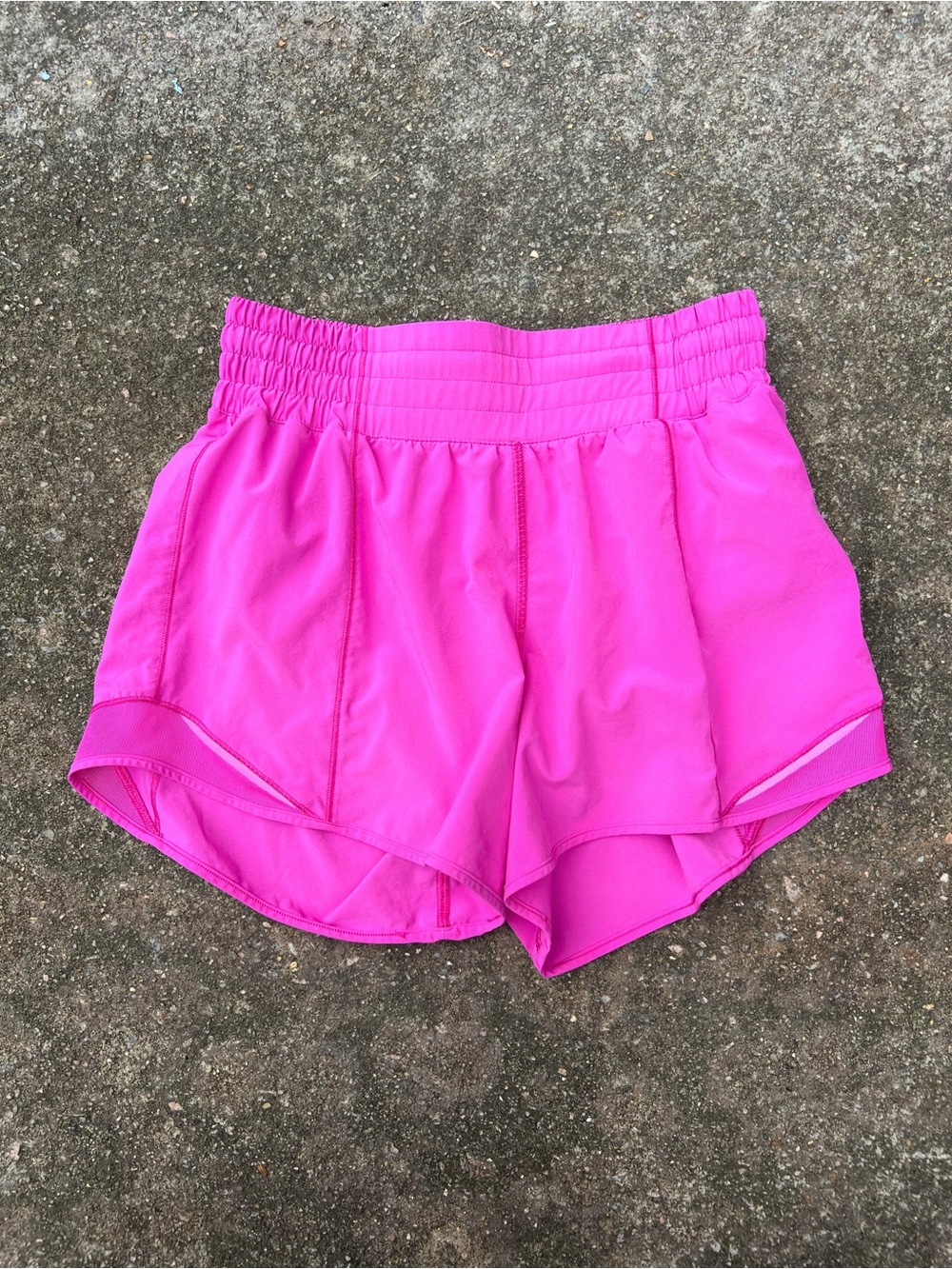 Lululemon Hotty Hot High Rise 4” Sonic Pink Running Shorts Size 4